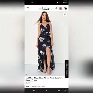 Lulu's high low wrap dress